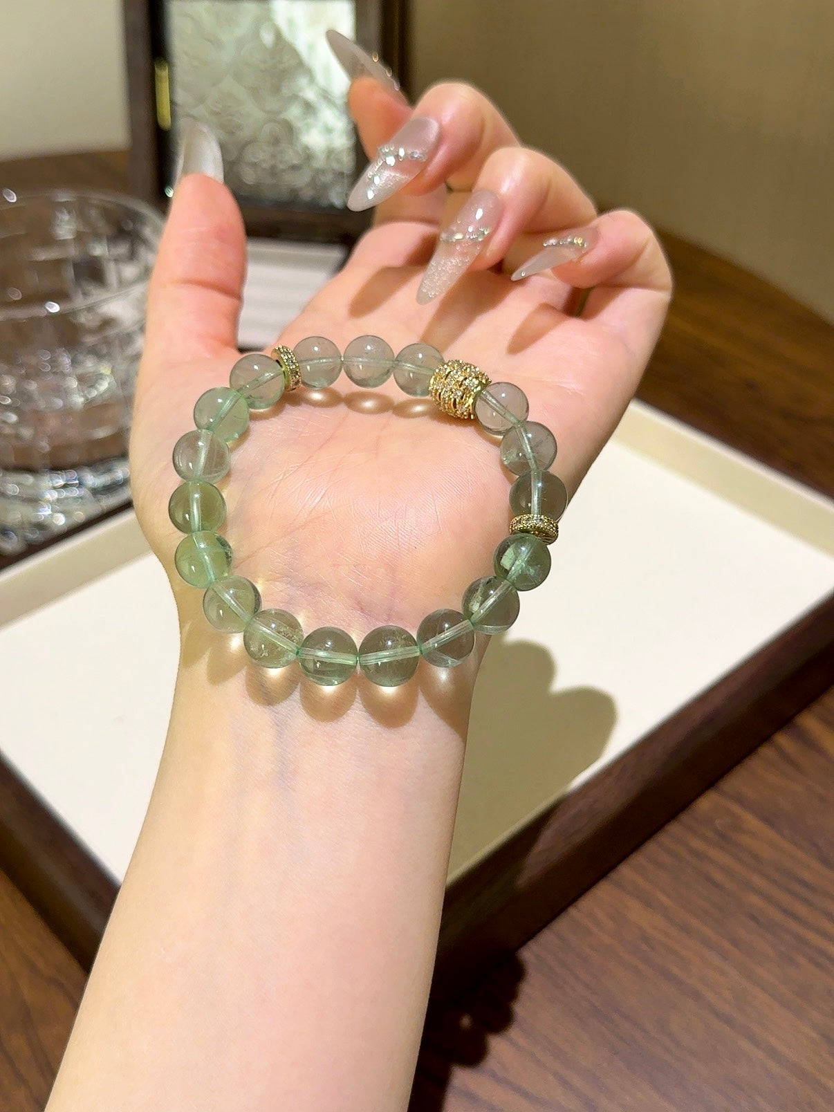 ▫️▪️ Green fluorite bracelet